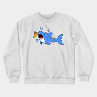 Shark with Pizza as Bait Crewneck Sweatshirt
